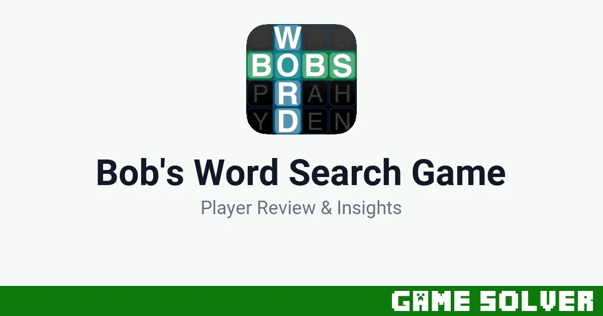 Bob's Word Search Game - TeamWeb Limited