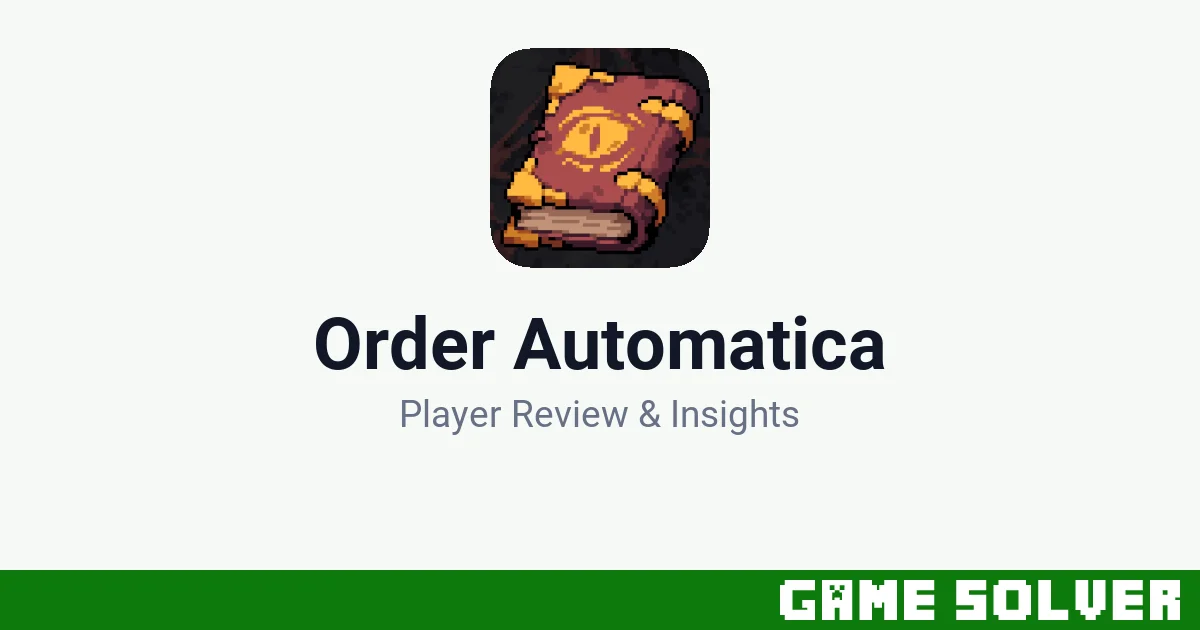 Order Automatica - Pixel Perfect Dude S.A.
