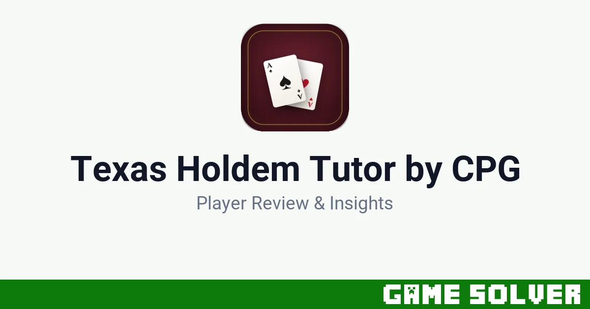 Texas Holdem Tutor by CPG - Carport Games