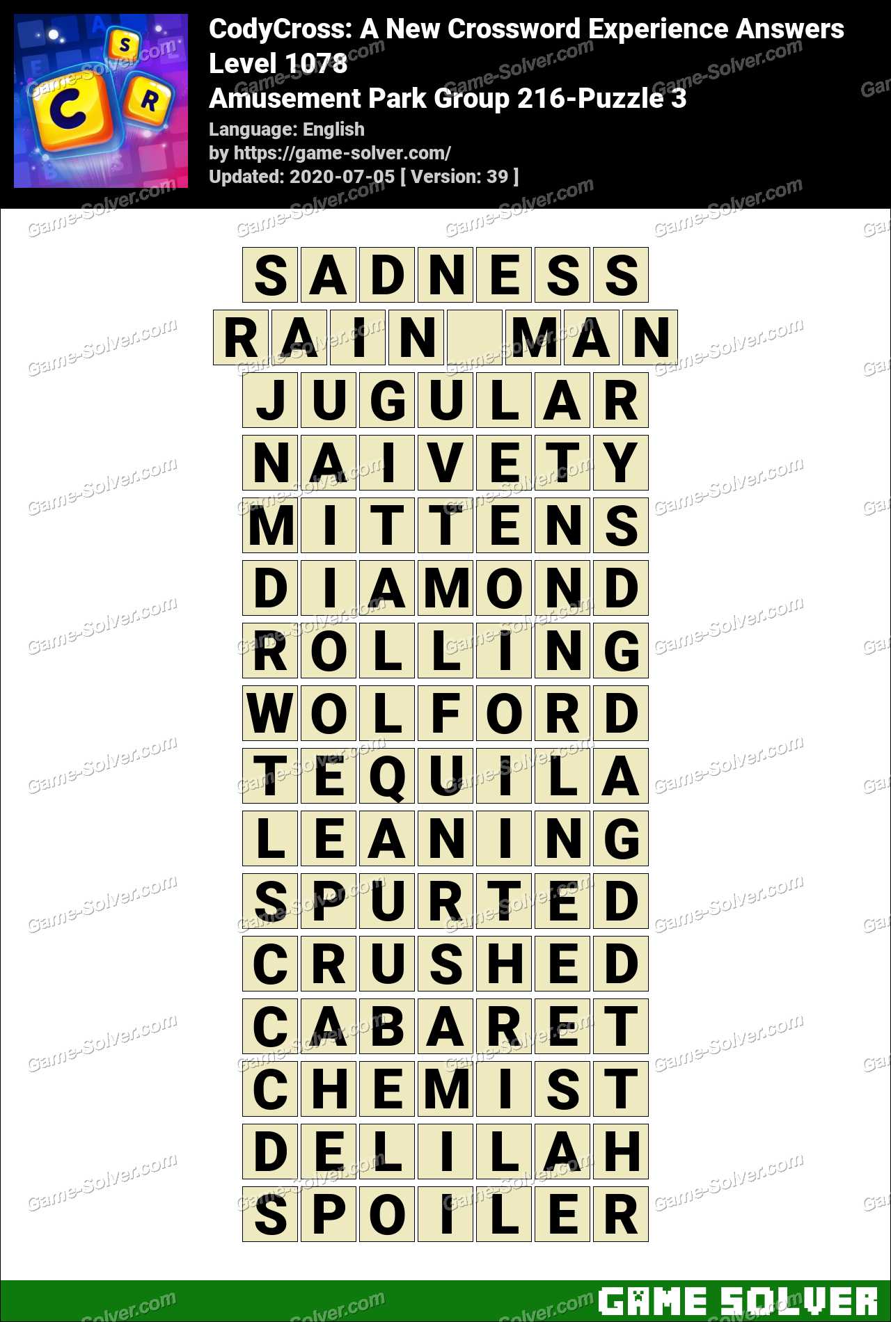 CodyCross Amusement Park Group 10-Puzzle 10 Answers • Game Solver