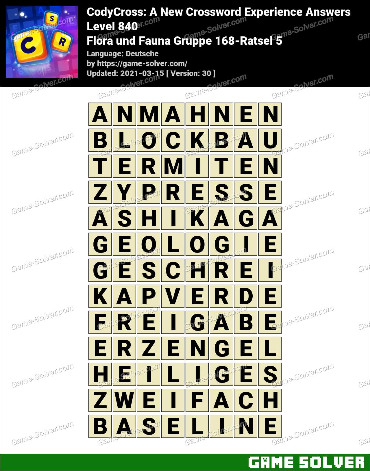 Codycross Flora Und Fauna Gruppe 168 Ratsel 5 Losungen Game Solver