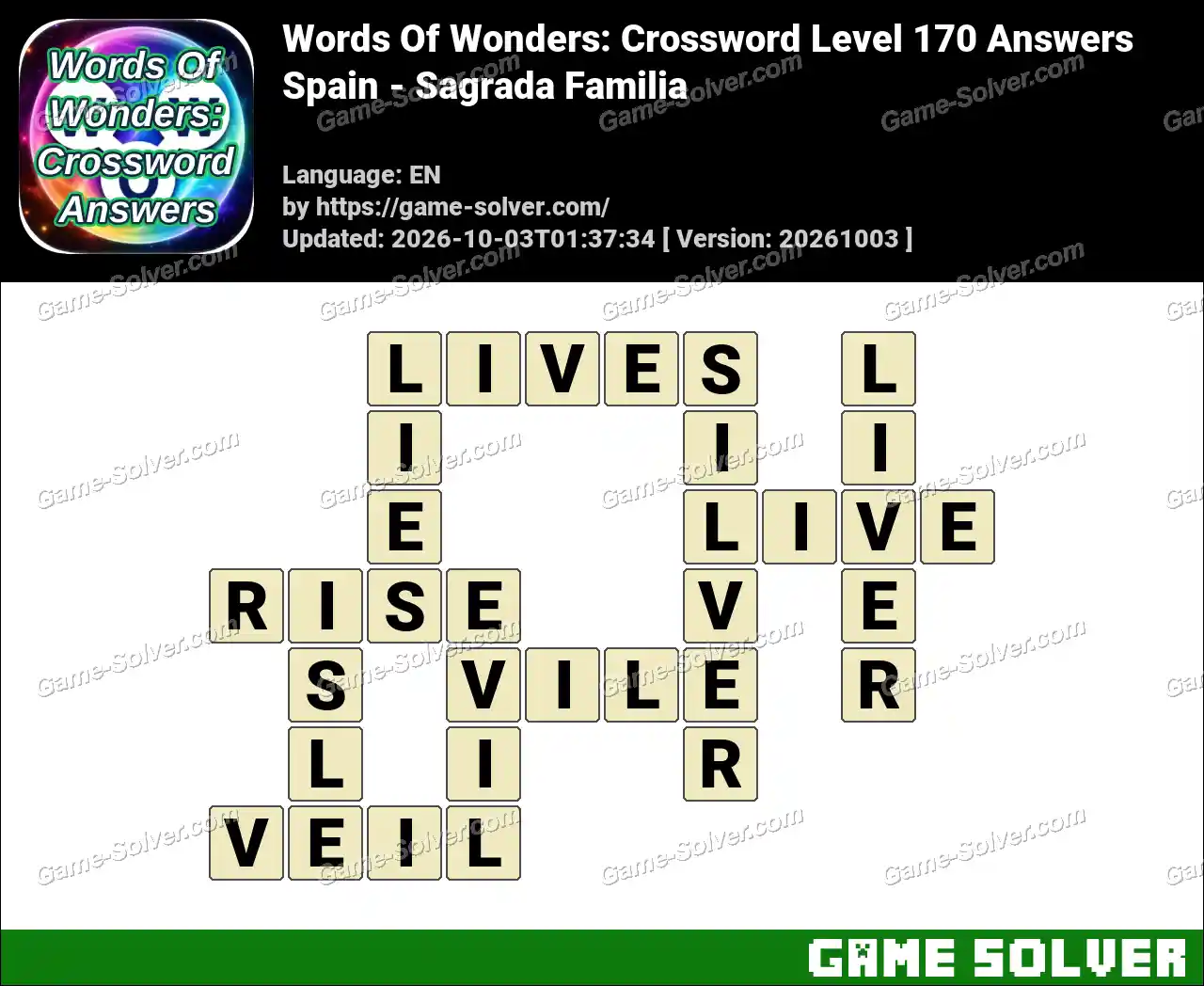 Words Of Wonders: Crossword Level 170 Answers – Spain - Sagrada Familia ...