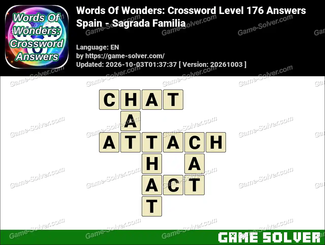 Words Of Wonders: Crossword Level 176 Answers – Spain - Sagrada Familia ...
