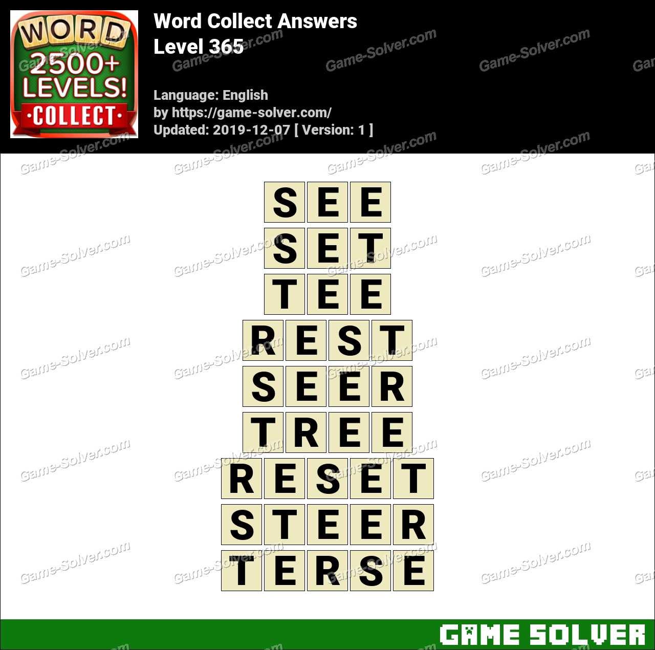 Word Collect Level 365 Answers • Game Solver