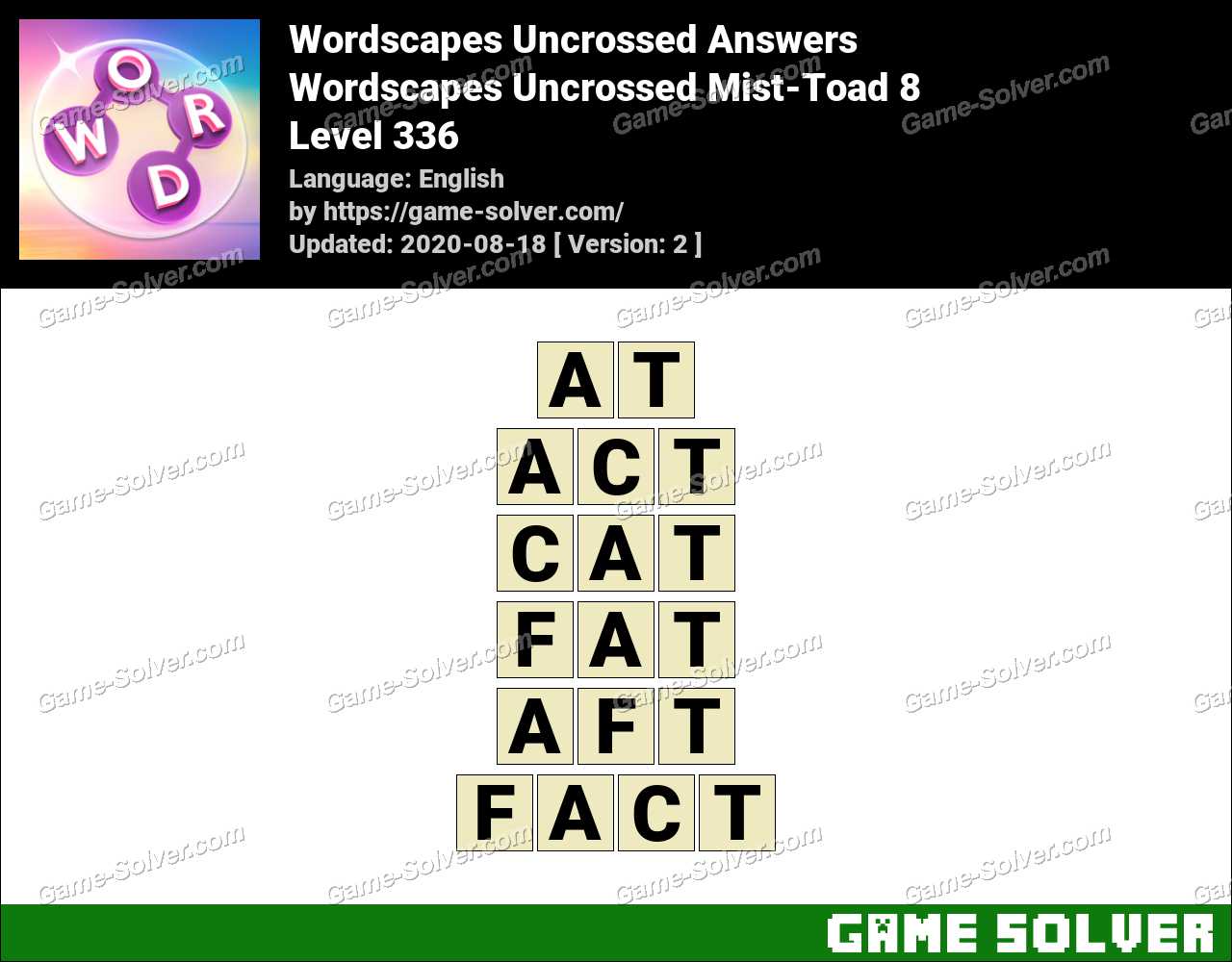 Wordscapes Uncrossed Mist Toad 8 Answers Game Solver Wordscapes Uncrossed Mist Toad 8 Answers Game Solver